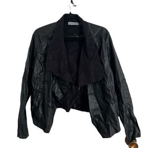 Leather drape jacket from 7 for all Mankind